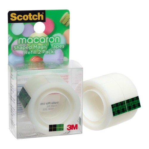 Scotch Magic Tape Macaron Dispenser 810 MCR-RF2 Refills 2PK 18 mm x 10m Scotch Magic Tape Macaron Dispenser 810 MCR-RF2 Refills 2PK 18 mm x 10m